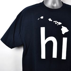 Aloha State Hawaii T-Shirt Navy Blue Size XL